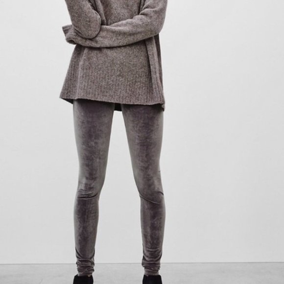Aritzia Wilfred Daria Velvet Leggings Size Small - Picture 2 of 10